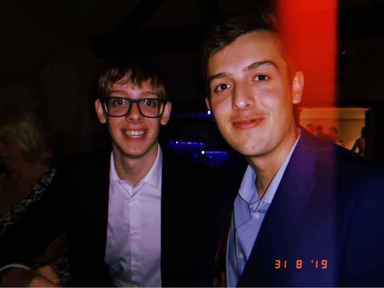 Myself and my brother, taken at a family wedding.
